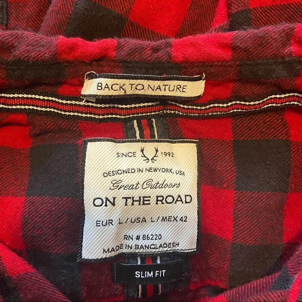 On The Road Buffalo Check Plaid Flannel Shirt